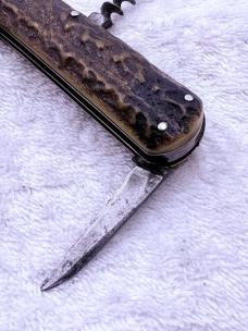 Gebr Jansen Vintage 3 Blade Antique Pocket Knife With Corkscrew Made In Germany (#56)