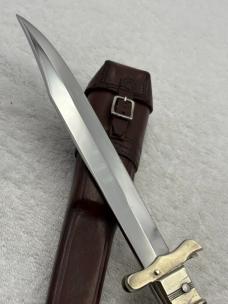 Ed Wusthof Vintage Folding Bowie Knife With Sheath Made In Solingen Germany (#11)