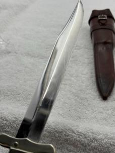Ed Wusthof Vintage Folding Bowie Knife With Sheath Made In Solingen Germany (#11)