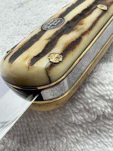Ed Wusthof Vintage Folding Bowie Knife With Sheath Made In Solingen Germany (#11)