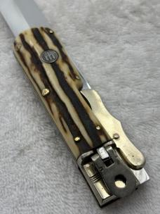 Ed Wusthof Vintage Folding Bowie Knife With Sheath Made In Solingen Germany (#11)
