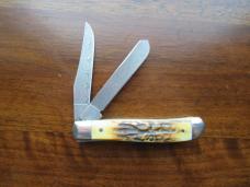 Case XX Stag Damascus Mini Trapper Knife