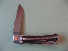 GREAT EASTERN NORTHFIELD 72112LB MINI LOCKBACK HUNTER BURNT STAG 