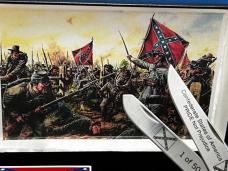 Case XX USA Confederate States Of America Flag 24K Gold Dip Shield Peach Seed Bone Trapper 002 MINT.