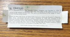CIRCA 2005 SCHRADE WALDEN NY USA SWA293Y POCKET KNIFE (CAMILLUS) NOS WITH VIEW TUBE