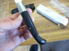 A.G.A. Campolin Pattada Scarce Italian Automatic Brazilian Horn UNUSED W/Pouch & Box