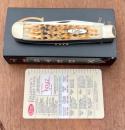 CASE XX 3-BLADED MINI TRAPPER KNIFE W/WHARNCLIFF 6307W BONE HANDLES UNUSED 2016