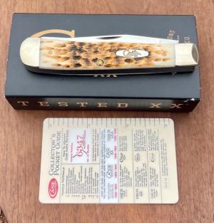 CASE XX 3-BLADED MINI TRAPPER KNIFE WWHARNCLIFF 6307W BONE HANDLES UNUSED 2016