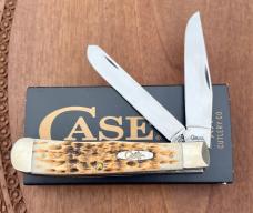 CASE XX 3-BLADED MINI TRAPPER KNIFE W/WHARNCLIFF 6307W BONE HANDLES UNUSED 2016