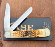 CASE XX 3-BLADED MINI TRAPPER KNIFE W/WHARNCLIFF 6307W BONE HANDLES UNUSED 2016