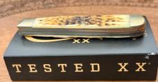 CASE XX 3-BLADED MINI TRAPPER KNIFE W/WHARNCLIFF 6307W BONE HANDLES UNUSED 2016