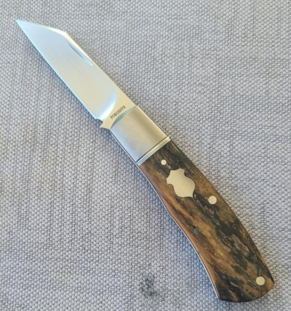 Poroshyn Bark Mammoth Native...3 5/8" closed...M390..3 5/8" closed..Direct from maker...Box & coa