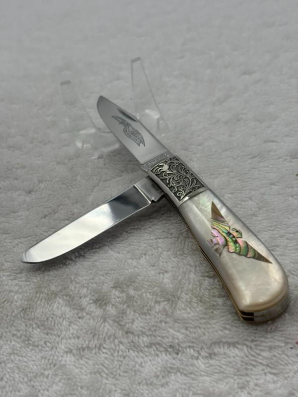 Eagle Brand Cutlery / Parker Cutlery Co 2 Blade Pearl Barlow Made In Japan (#21)