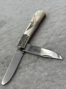 Eagle Brand Cutlery / Parker Cutlery Co 2 Blade Pearl Barlow Made In Japan (#21)