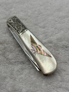Eagle Brand Cutlery / Parker Cutlery Co 2 Blade Pearl Barlow Made In Japan (#21)