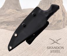 Stroup Knives TU2 Fixed Knife 4.5" 1095HC Steel Full Blade Black G10 Handle