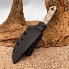 Stroup Knives GP2 Fixed Knife 3.75" 1095HC Steel Full Tang Blade Tan G10 Handle
