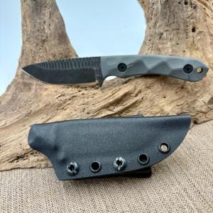 Stroup Knives GP2 Grey G10 Fixed Blade Knife Kydex Sheath with Belt Clip USA NIB