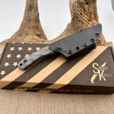 Stroup Knives GP2 Grey G10 Fixed Blade Knife Kydex Sheath with Belt Clip USA NIB