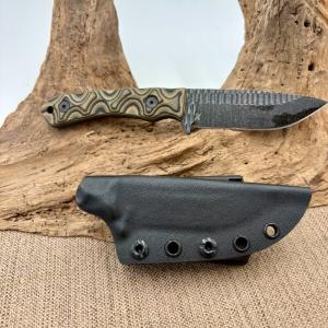 Stroup Knives GP2 Fixed Knife 375quot 1095HC Steel Full Blade Camo G10 Handle USA