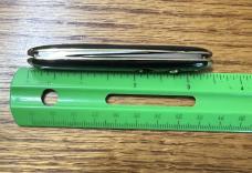 SCHRADE CUT CO WALDEN NY SAFETY PUSH BUTTON POCKET KNIFE - 3 3/8" CLOSED 