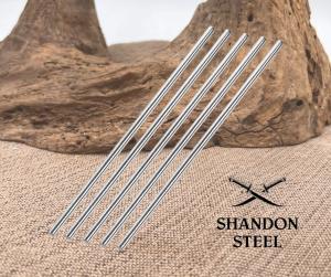Nickel Silver 18 x 5 Round Pin Stock 6 Pieces Turning Custom Knife Making