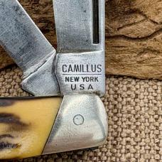 Camillus 78 Stockman Knife 1960's-1970's Three Blade Folding Stagalon Handle 164