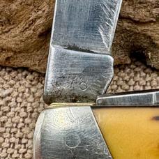 Camillus 78 Stockman Knife 1960's-1970's Three Blade Folding Stagalon Handle 164
