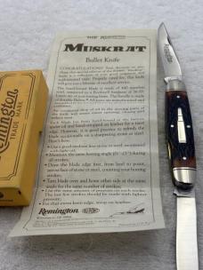 Remington 1988 Vintage Muskrat Bullet Knife #R4466 New In Box Made In USA