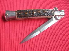 NEW ARMANDO BELTRAME 9" STAG Bayonet Blade ITALIAN STILETTO Knife