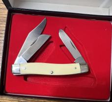 VINTAGE '99 SCHRADE USA CUTLERY 95TH ANNIV POCKET KNIFE & DISPLAY BOX NOS