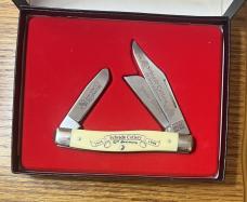 VINTAGE '99 SCHRADE USA CUTLERY 95TH ANNIV POCKET KNIFE & DISPLAY BOX NOS