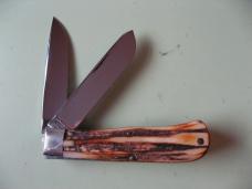 GREAT EASTERN NORTHFIELD 73 SCOUT SQUARE END TRAPPER BURNT STAG #158