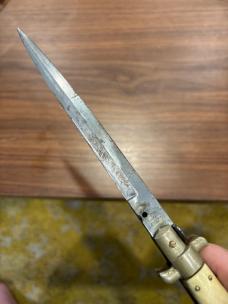 Rare Brass Lined 13” Coricama with Exquisite Aged Blonde Horn and Perfect Patina