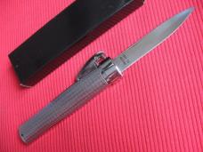 Older Chrome Plated Gravity Machined Handle OTF Knife