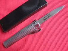 Older Chrome Plated Gravity Machined Handle OTF Knife