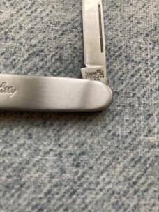 Vintage IMPERIAL, STAINLESS U.S.A., Rod of Asclepius, Engraved Lilly Handles, Fob Pen Knife - MINT