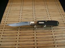 SCHRADE OLD TIMER 97OT BUZZSAW TRAPPER VINTAGE U.S.A. MADE HIGH CARBON STEEL POCKET KNIFE & SHEATH