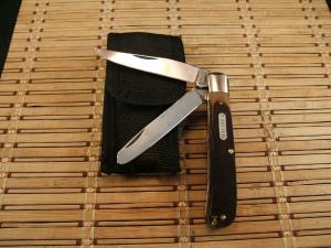 SCHRADE OLD TIMER 96OT BEARHEAD TRAPPER VINTAGE USA MADE HIGH CARBON STEEL BLADES FOLD POCKET KNIFE