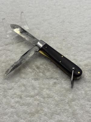 Camillus Vintage 2 Blade Electrician Liner Lock Knife Made In USA 81