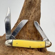 Case XX Pocketknife 1970 3347hp Smooth Yellow Synthetic Handle Stockman (12)