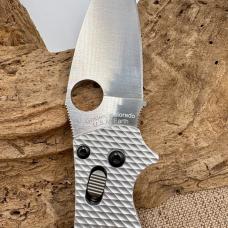Spyderco Manix 2 LW Salt CPM-MagnaCut Plain Blade Custom Titanium Handles & Lock