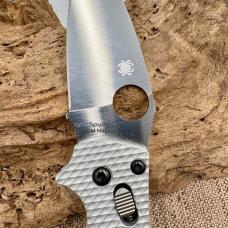 Spyderco Manix 2 LW Salt CPM-MagnaCut Plain Blade Custom Titanium Handles & Lock
