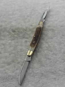 Hen & Rooster C Bertram Stag Handle 4 Blade Congress  214-DS Pocket Knife (#85)