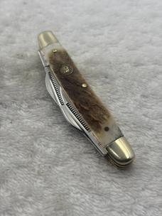 Hen & Rooster C Bertram Stag Handle 4 Blade Congress  214-DS Pocket Knife (#85)