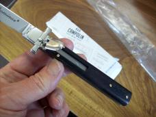 A.G.A. Campolin Italian 9" Dominus African Black Ebonywood Swedgey Blade UNUSED W/Orig. Box