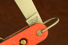 VINTAGE CAMILLUS NEW YORK USA 1950-1970s ORANGE PARATROOPERS SWITCH BLADE KNIFE (20022)