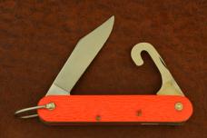 VINTAGE CAMILLUS NEW YORK USA 1950-1970s ORANGE PARATROOPERS SWITCH BLADE KNIFE (20022)