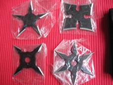 Vintage Throwing Star Set of Four (4) with Pouch