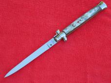  New Beltrame 13"  Italian Stiletto Brazilian-Horn Handles- SS Swedge grind Blade